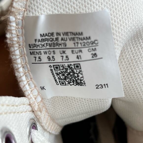 NEW Womens Size 9.5 Custom Converse Lift OX High Top Platform Tan Canvas Shos - Picture 9 of 10